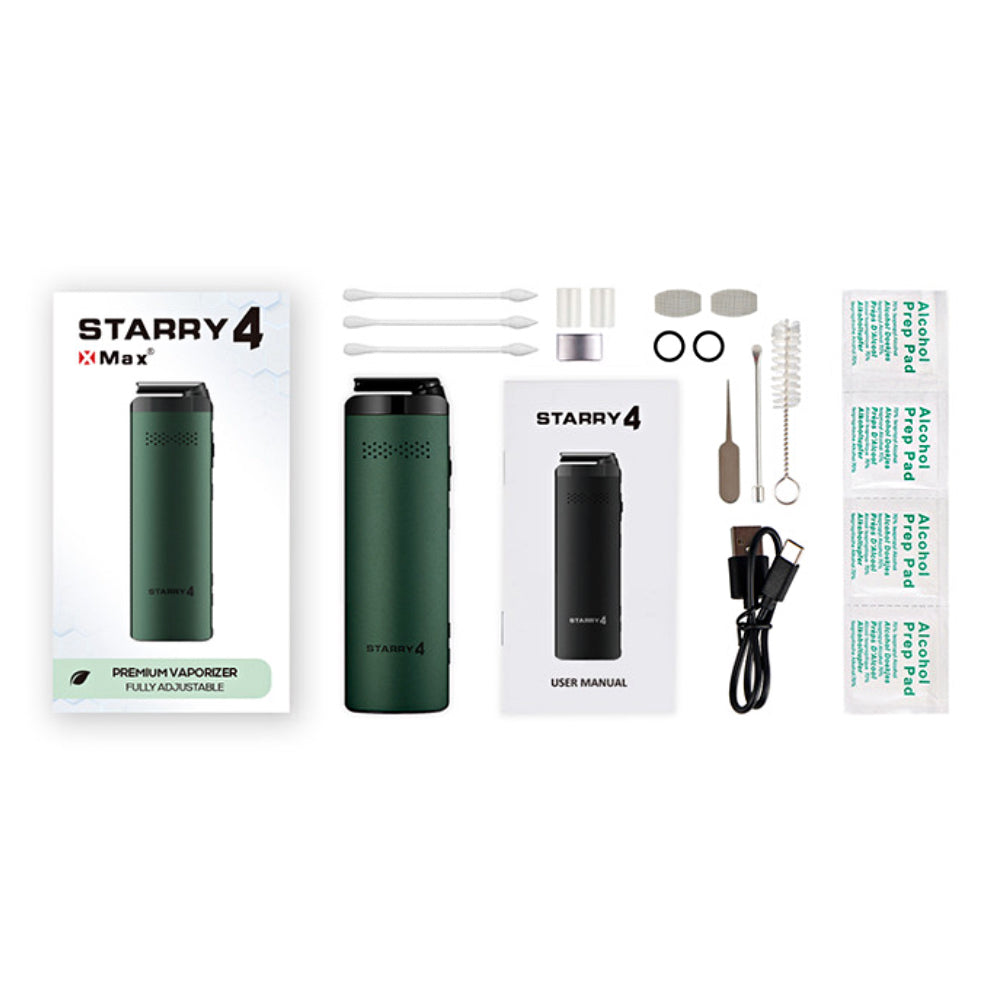 X-Vape X-Max Starry 4 Dry Herbs vaporizer green