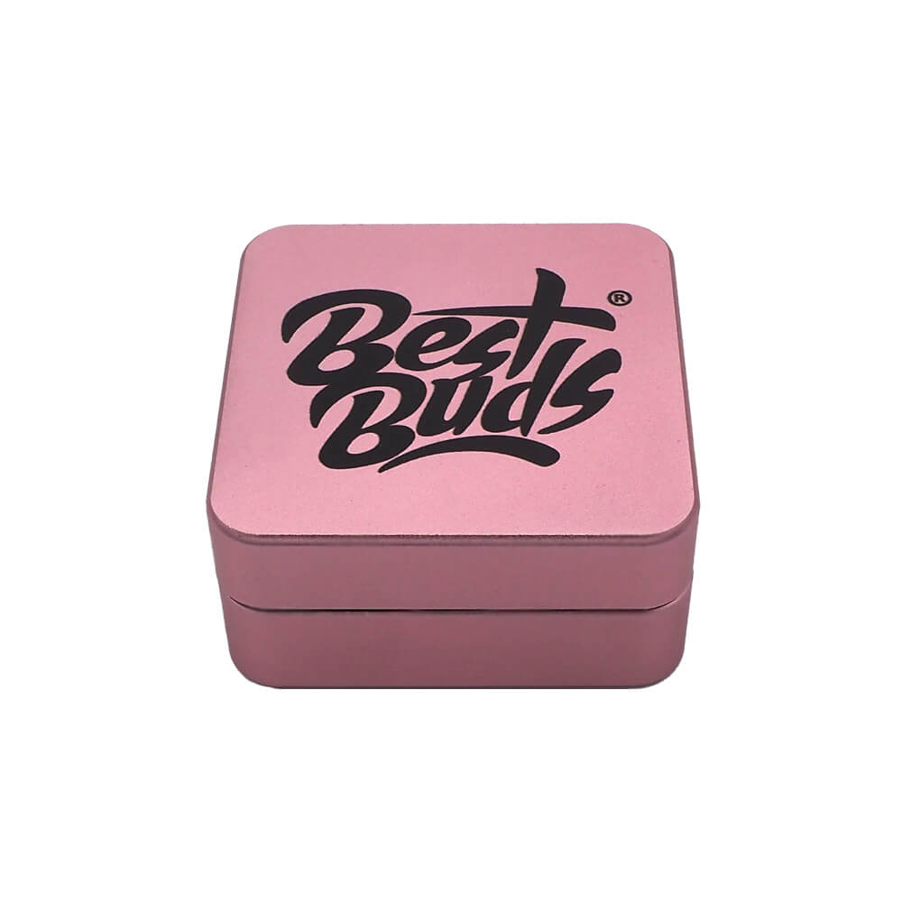 Best Buds Flaches Quadrat Aluminium Grinder 2 Teile (50 mm)