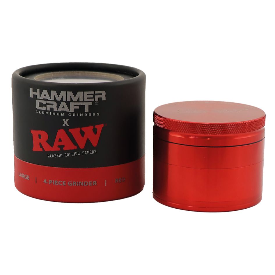 RAW Hammer Craft Groß Aluminium Grinder 4 Teile - 60mm