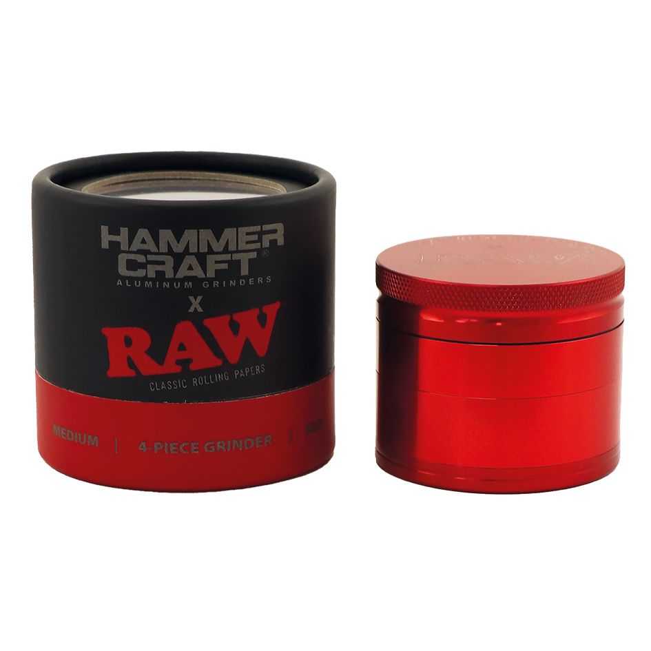 RAW Hammer Craft Medium Aluminium Grinder 4 Teile - 55 mm