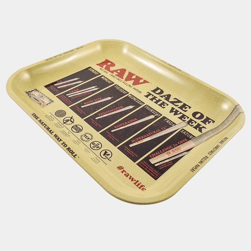 RAW - Vassoio grande in metallo per rollare Daze Of The Week