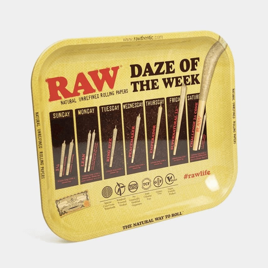RAW - Vassoio grande in metallo per rollare Daze Of The Week