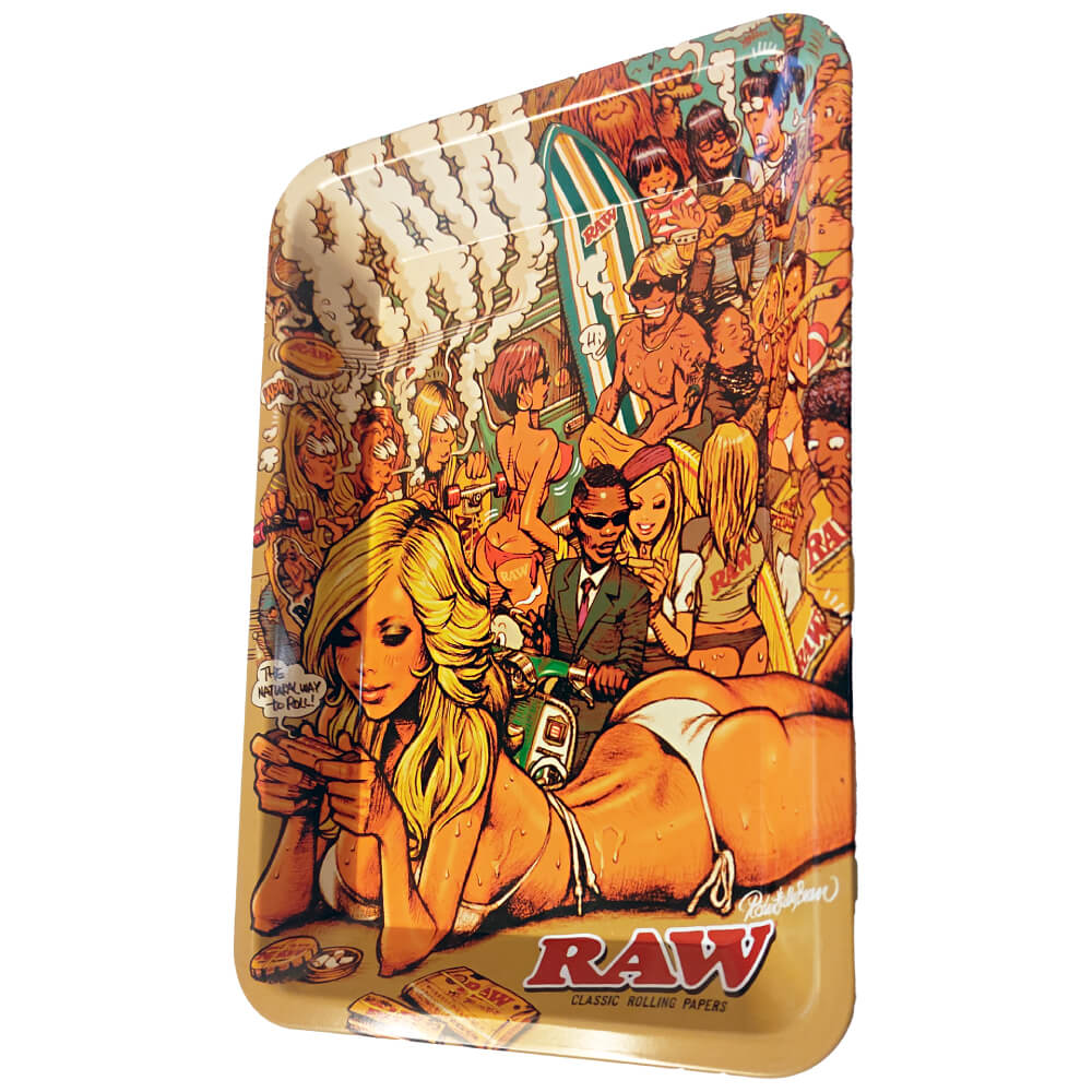 Vassoio per rollare in metallo estivo RAW x RJB