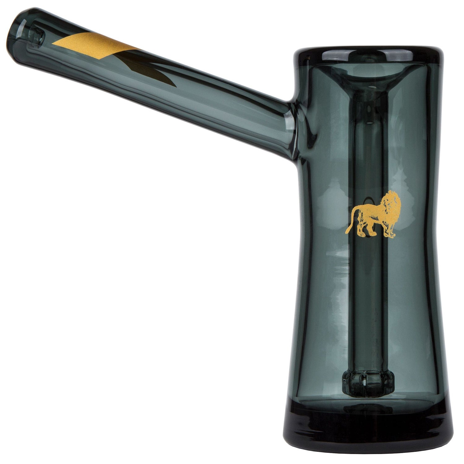 Marley Natural – Rauchglas-Bubbler mit goldenem Streifenaufkleber